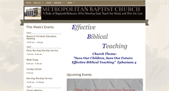 Desktop Screenshot of metropolitanbaptistofkck.org